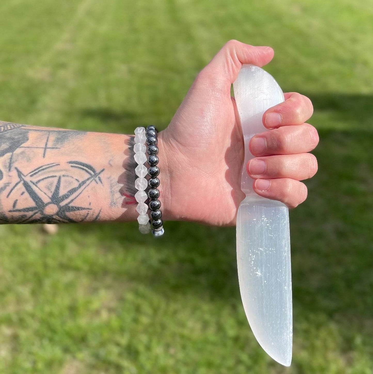 Selenit-Ritualmesser - Klassisch - Selenit-Ritualmesser - Hauttempel