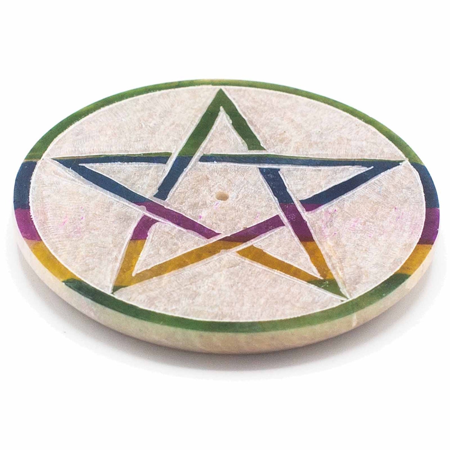 Räucherstäbchenhalter "Pentagramm" Speckstein ca. 8cm