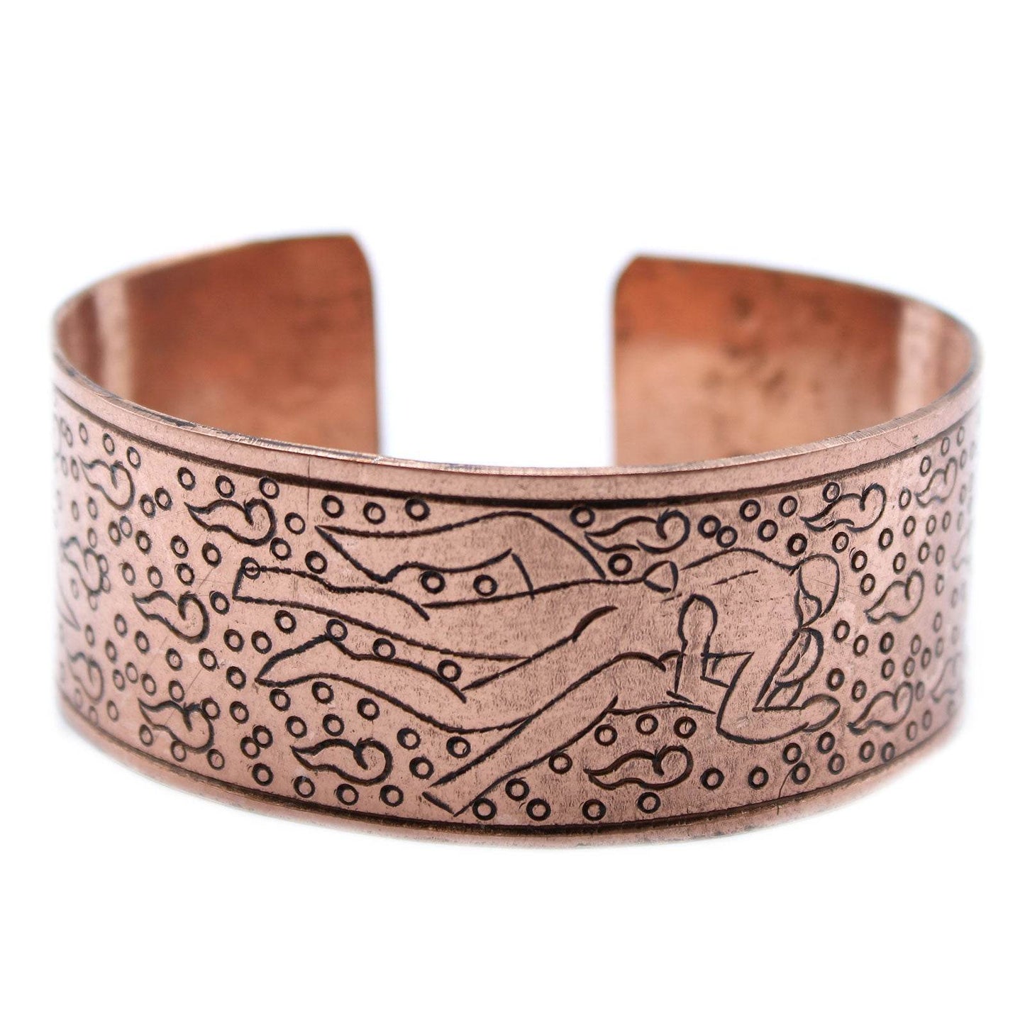 Tibetischer Armreif Kamasutra - Kupfer - Armschmuck - Hauttempel