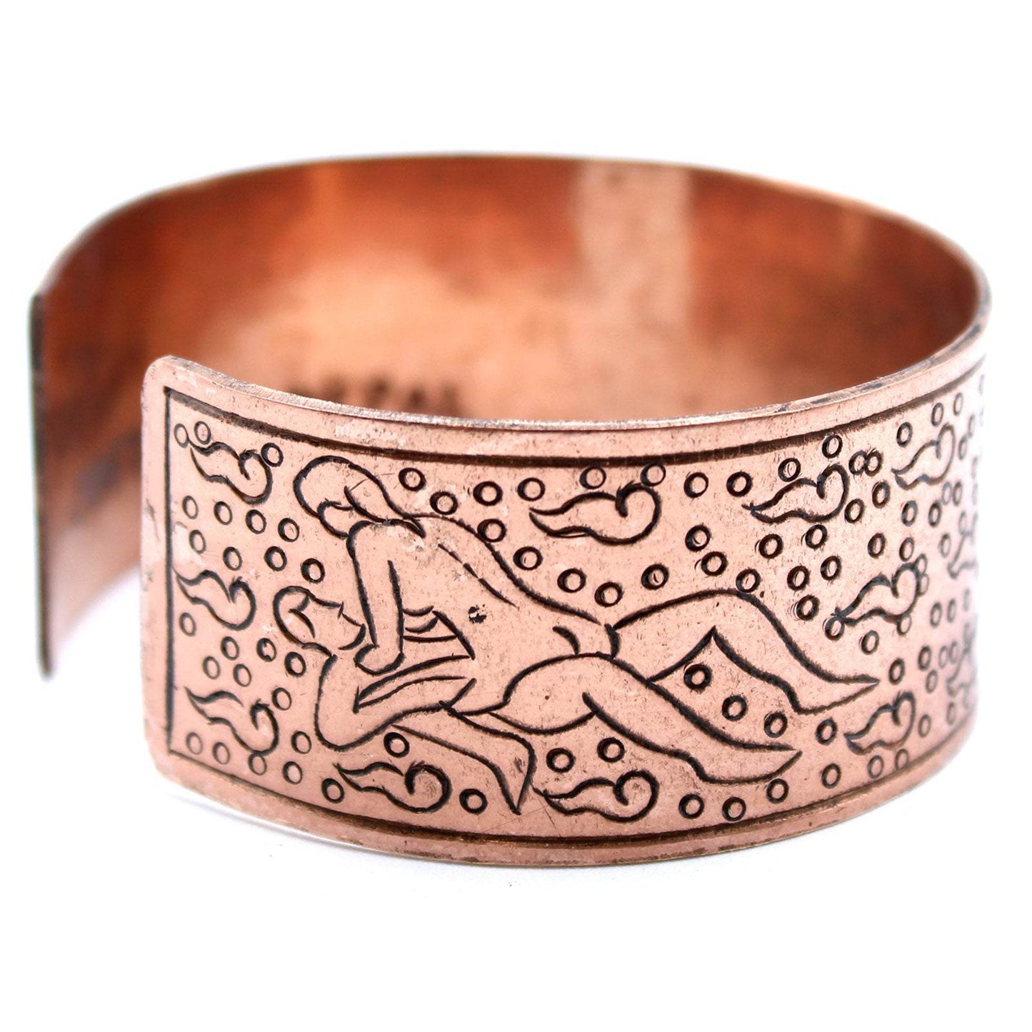 Tibetischer Armreif Kamasutra - Kupfer - Armschmuck - Hauttempel