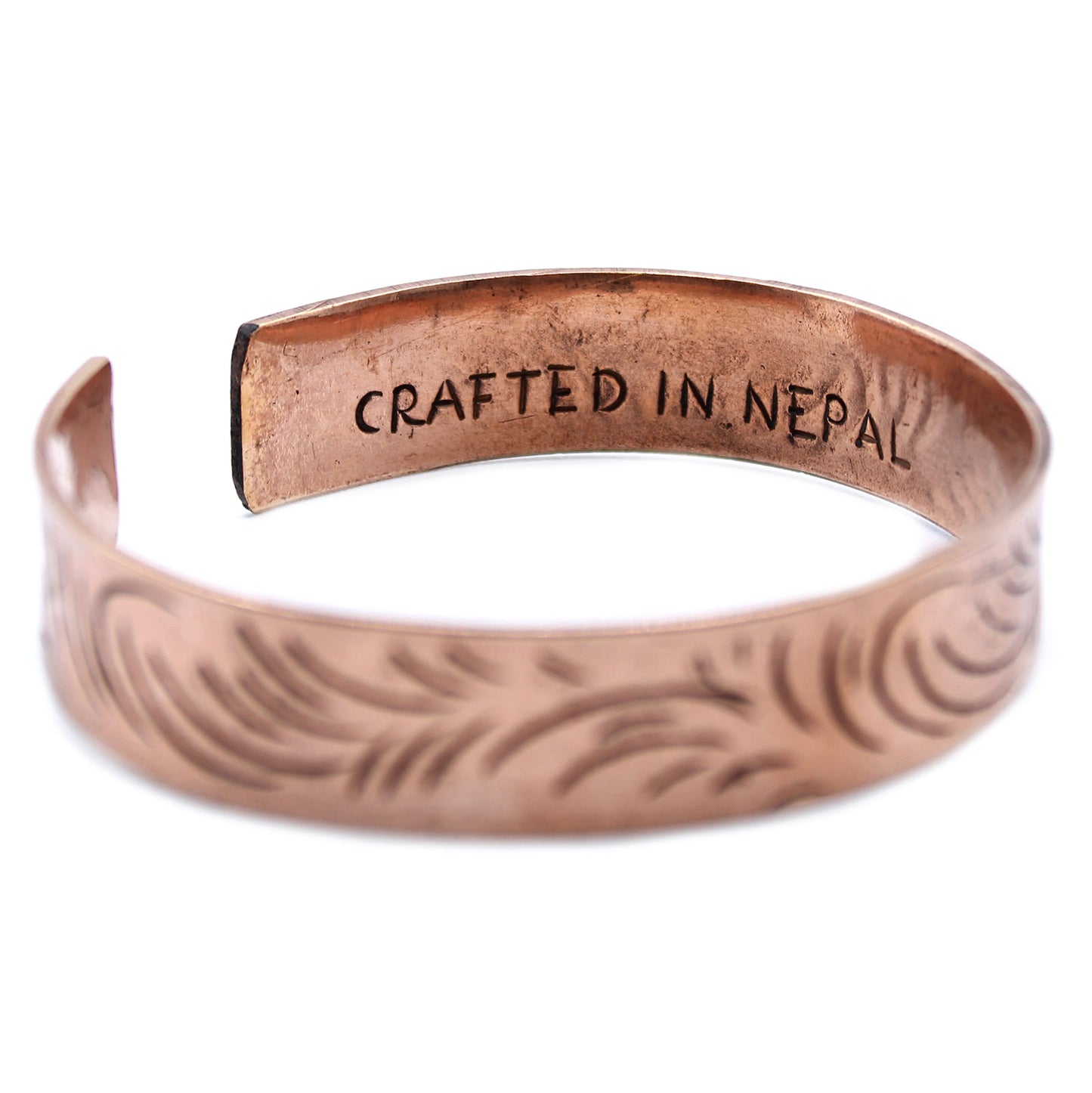 Tibetisches Armband "Tribal Schmaler Wirbel" - Kupfer