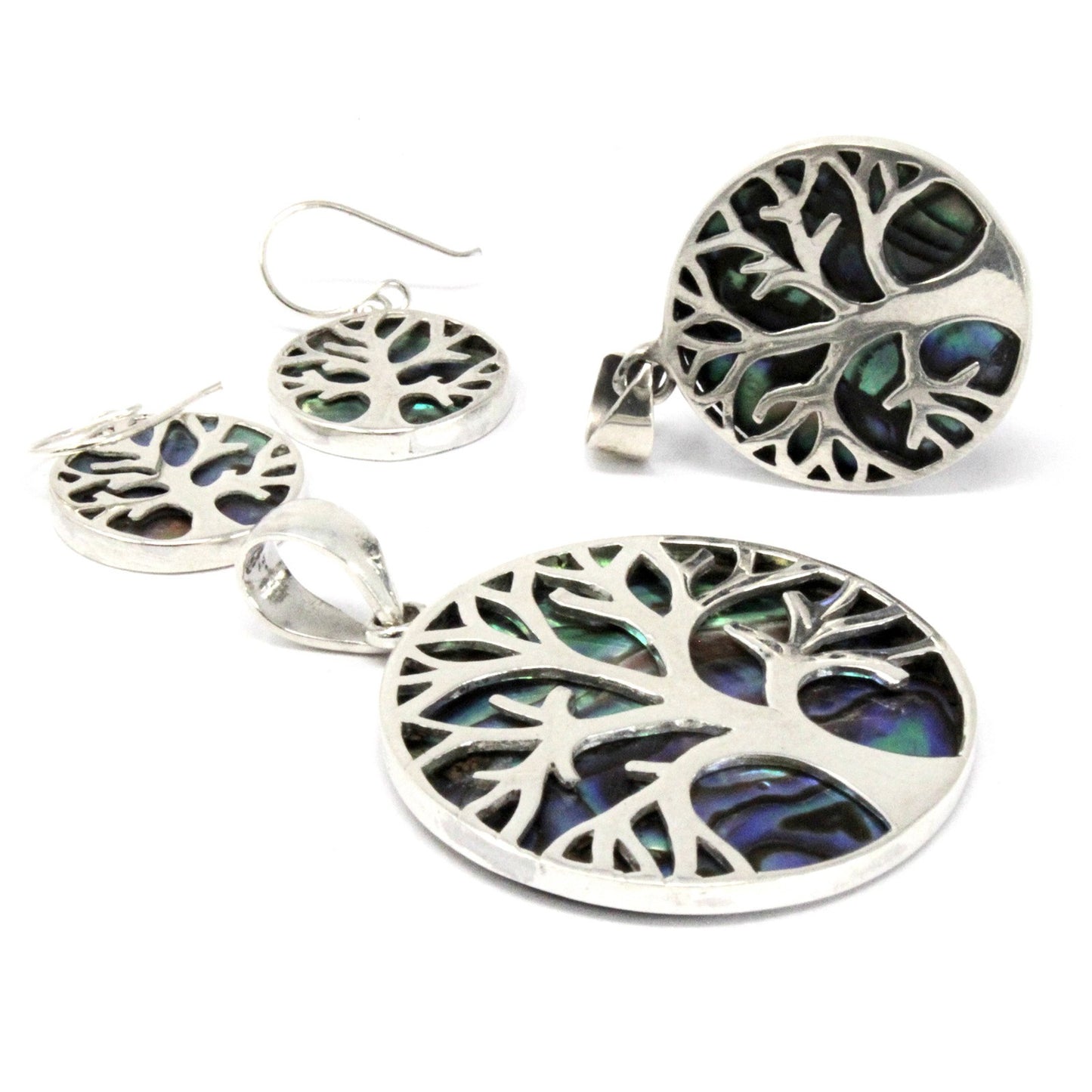 Ohrringe & Kettenanhänger "Lebensbaum" 925 Silber - 3 Designs