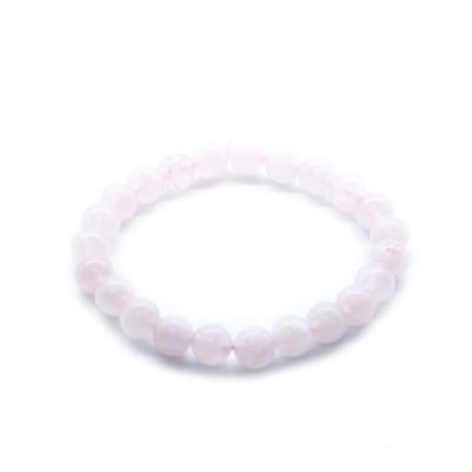 Edelstein-Kraftarmband Rosenquarz – rosa Perlenarmband, Freisteller