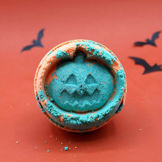 Halloween Badebombe Kürbisform - Fenchel & Orange - 180g - Badebombe - Hauttempel