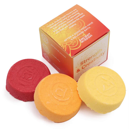 Kleines Chakra Badebomben-Set "Strength & Creativity"