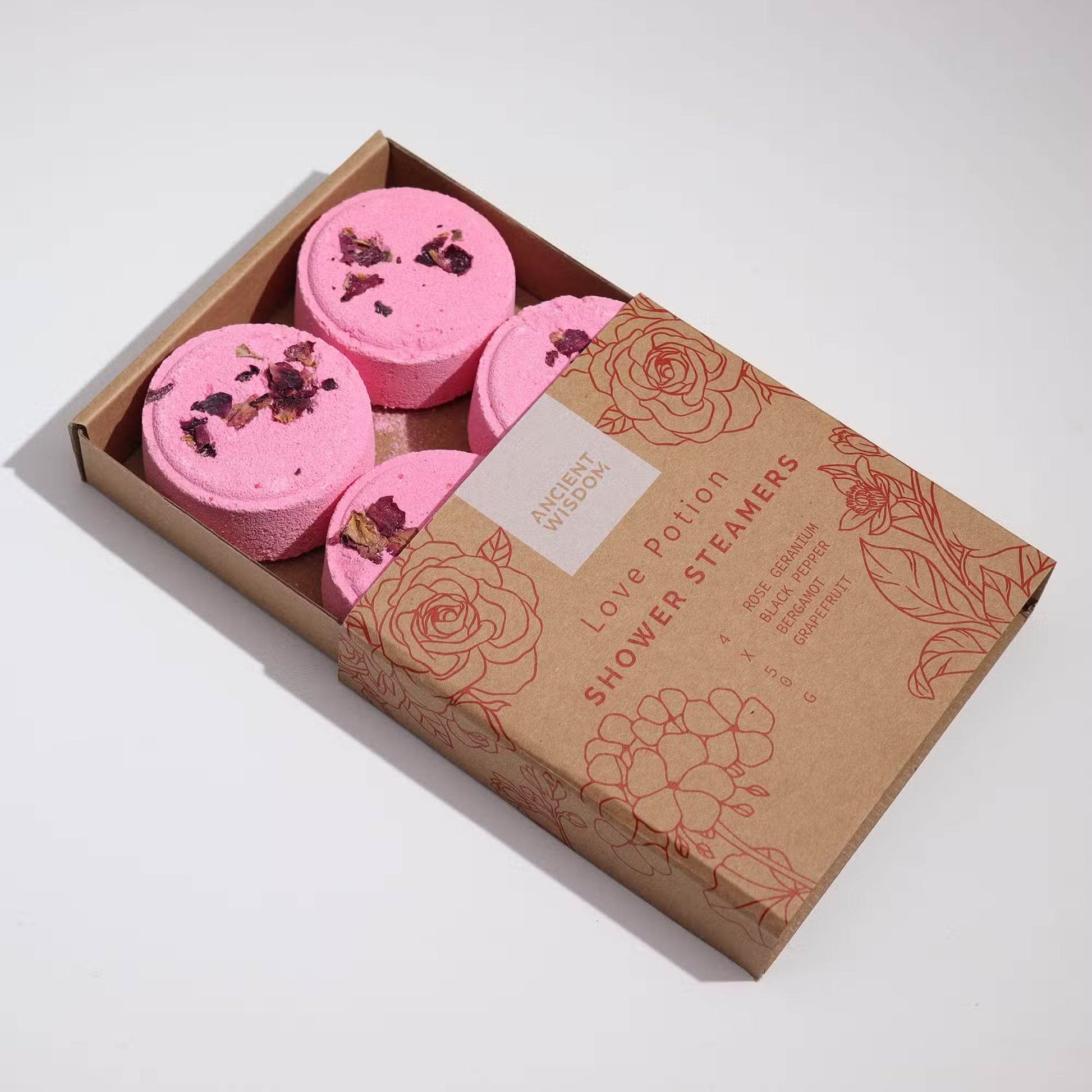 ZEN Shower Steamers - 4-er Set Duschdampfer - Love Potion - Duschdampfer - Hauttempel
