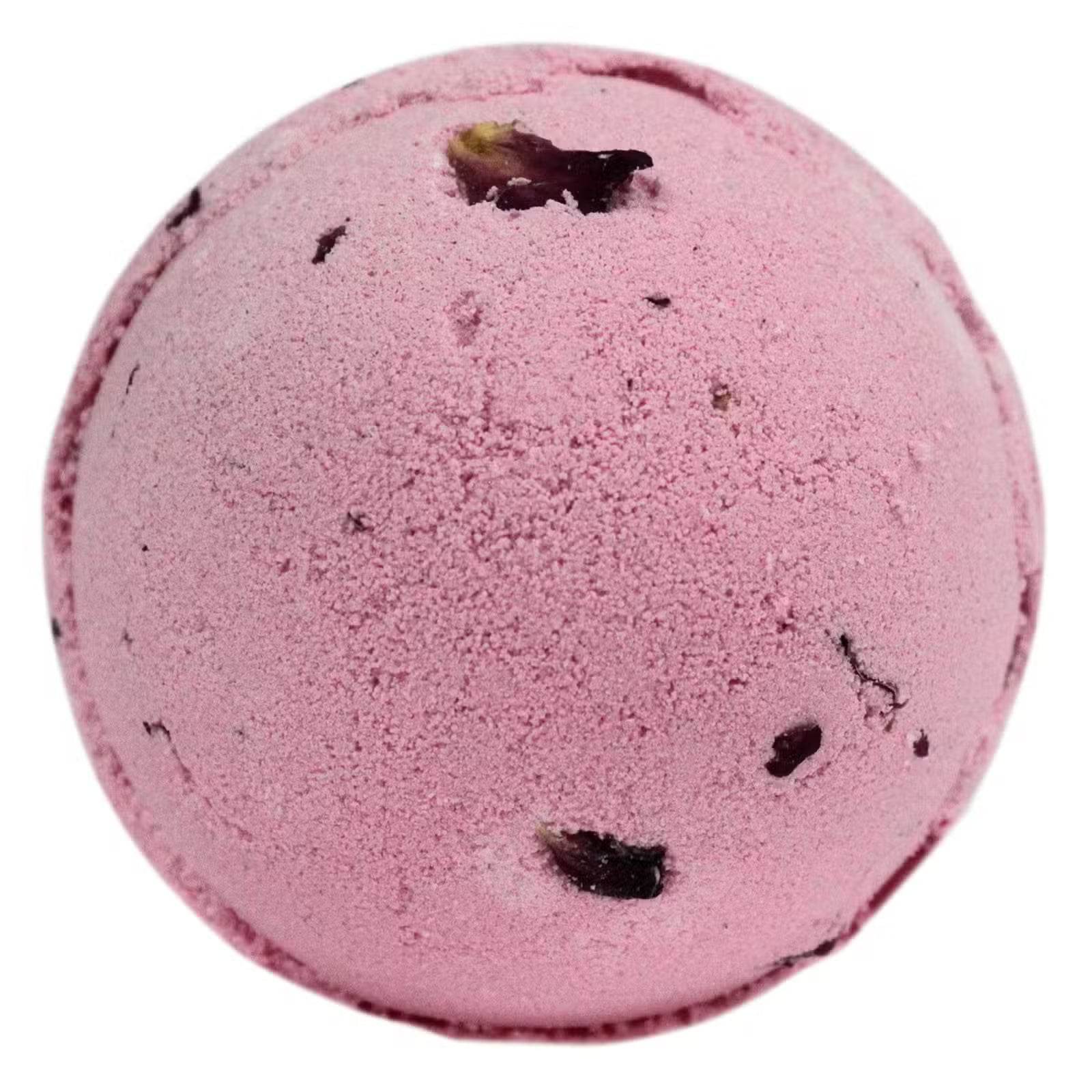 Jumbo Badebombe mit Sheabutter - Rose mit Rosenblättern - Badebombe - Hauttempel