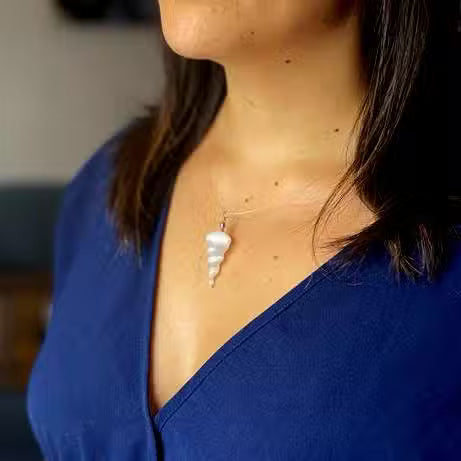 Selenit Anhänger - Spirale