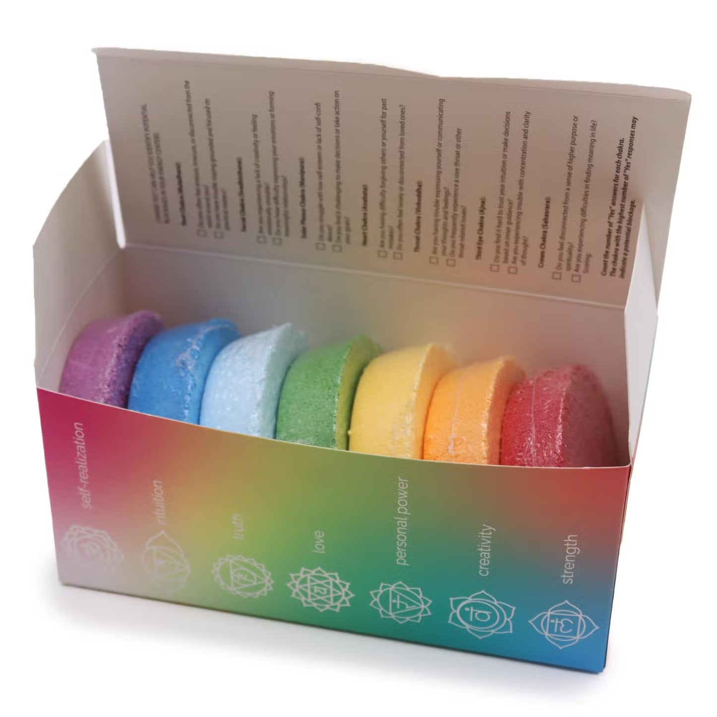 7 Chakren Badebomben im Set "Harmony & Inner Glow"