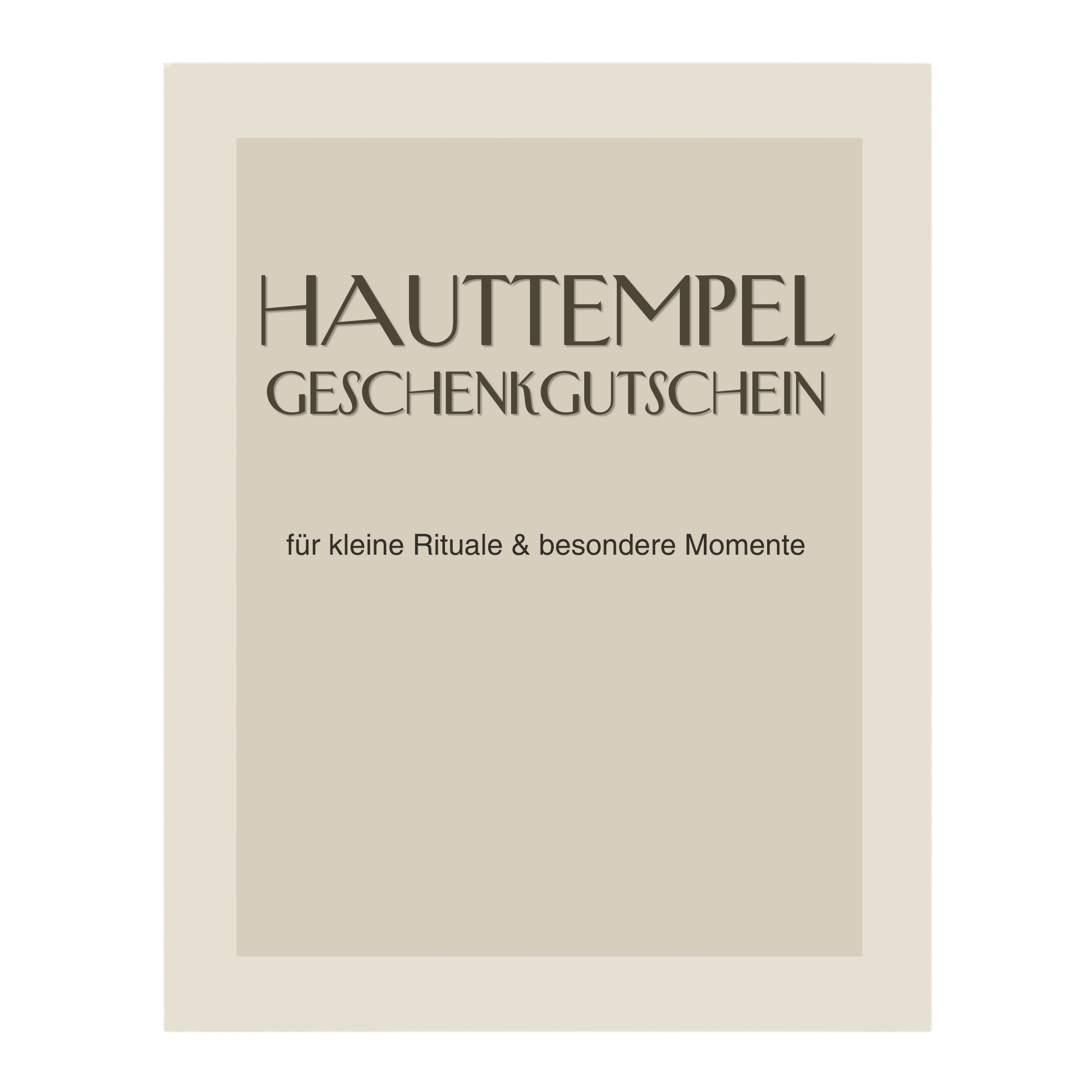 Hauttempel Geschenkgutschein