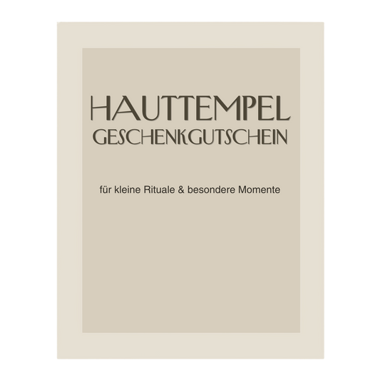 Hauttempel Geschenkgutschein – digitaler Gutschein als Geschenkidee