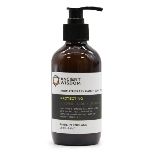Aromatherapie Hand- und Körperlotion Wachholder, Limette & Grüne Minze - 250ml