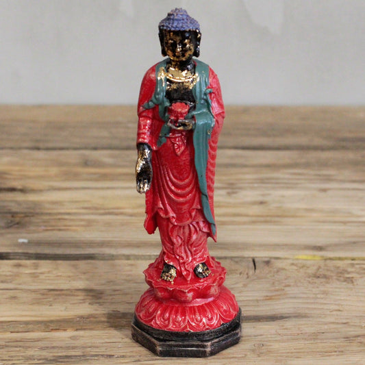 Buddha-Statue - Stehend - Antik-Finish