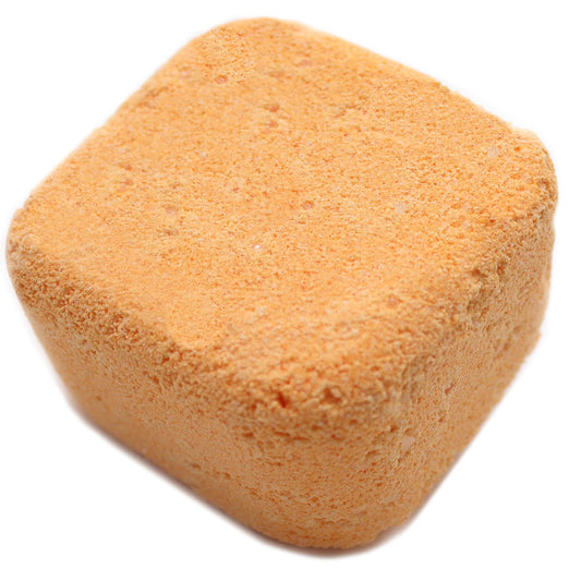 Aromatherapie Duschdampfer Neustart – orangefarbener Würfel, Freisteller