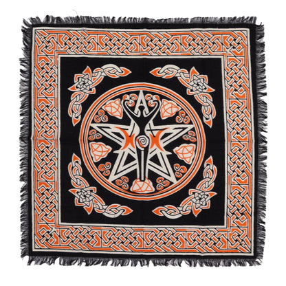 Esoterisches Altartuch mit Fransen - Mutter Erde/ Erdmutter - Esoteric Altar Cloth - Hauttempel