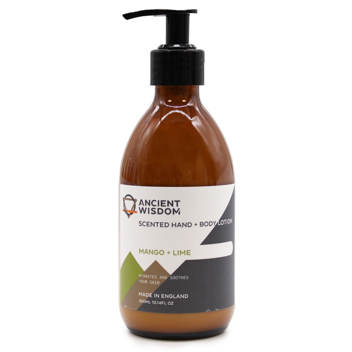 Hand- & Body Lotion Mango und Limette – Flasche frontal, Freisteller