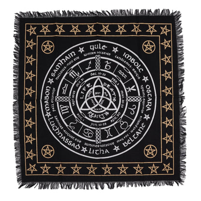 Esoterisches Altartuch mit Fransen - Leben, Tod & Wiedergeburt - Esoteric Altar Cloth - Hauttempel