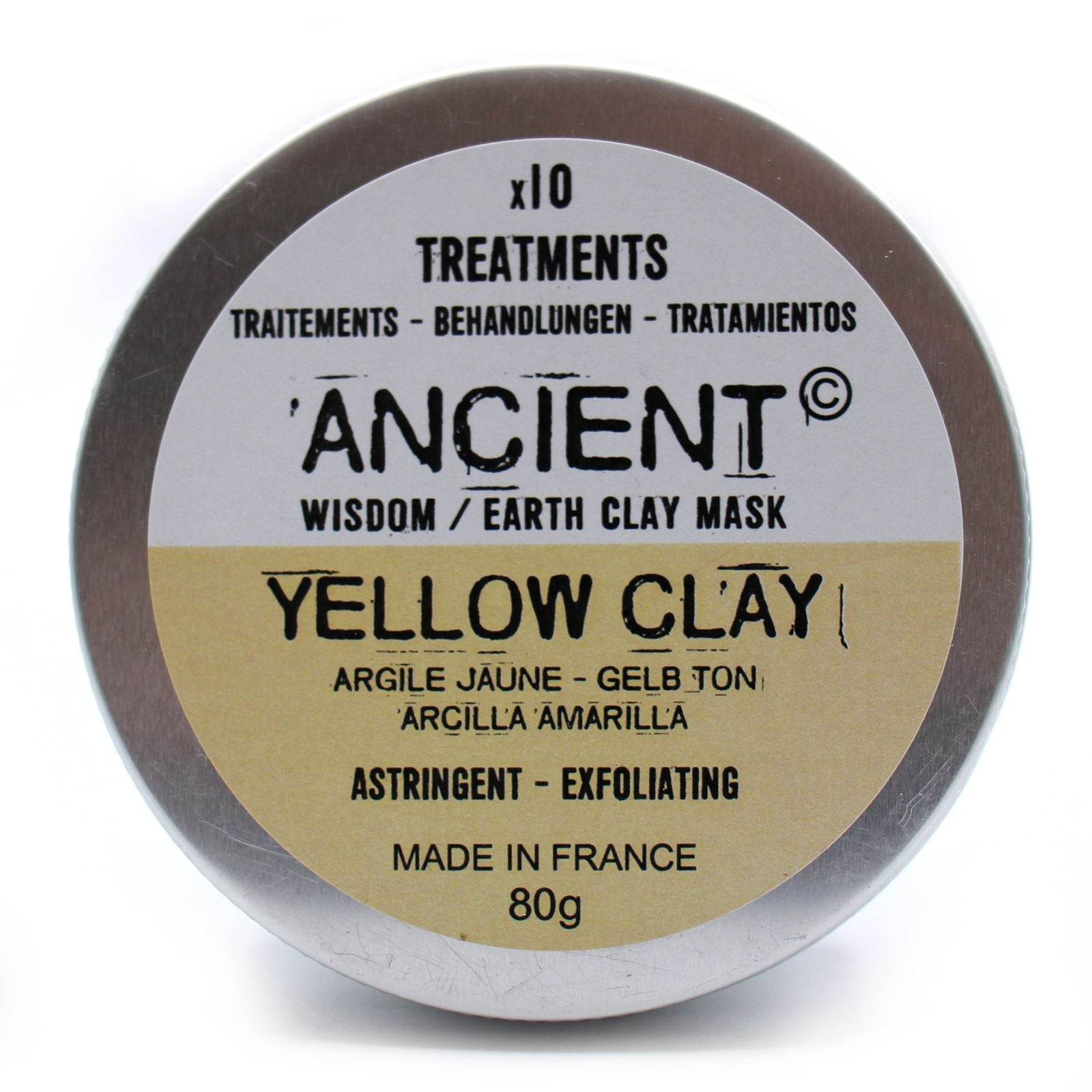 Gesichtsmaske Yellow Clay (Gelber Ton) - 80g - Clay Face Mask Powders - Hauttempel