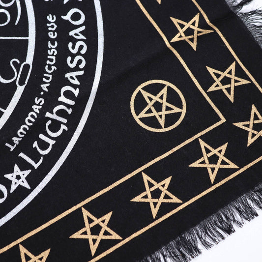 Esoterisches Altartuch mit Fransen - Leben, Tod & Wiedergeburt - Esoteric Altar Cloth - Hauttempel