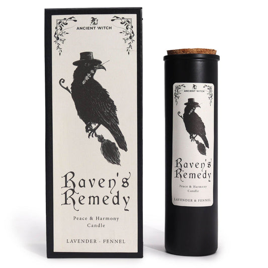 Hexen-Reinigungskerze - Ravens' Remedy - Lavendel & Fenchel - Ancient Witch Purification Candles - Hauttempel
