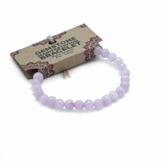 Rosenquarz Manifestation Armband - Love - Armschmuck - Hauttempel