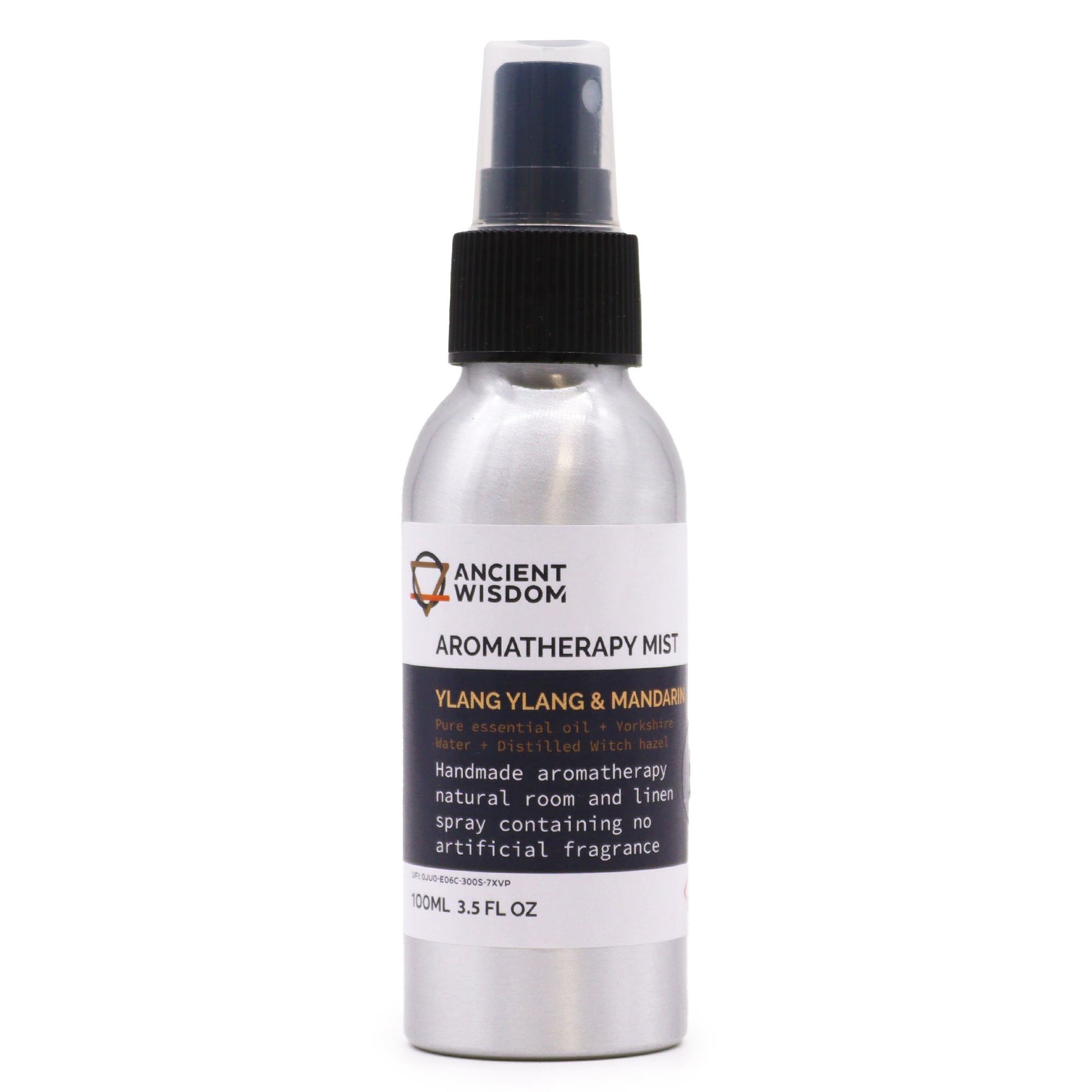 Aromatherapie Raumspray Ylang-Ylang und Mandarine – 100-ml-Flasche mit Pumpsprühkopf, Freisteller
