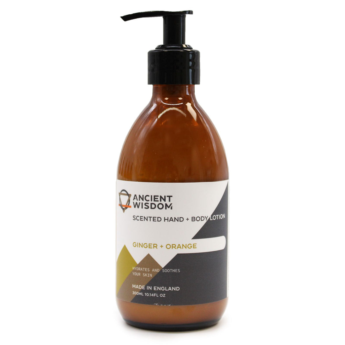 Hand- & Body Lotion Ingwer und Orange – Flasche frontal, Freisteller