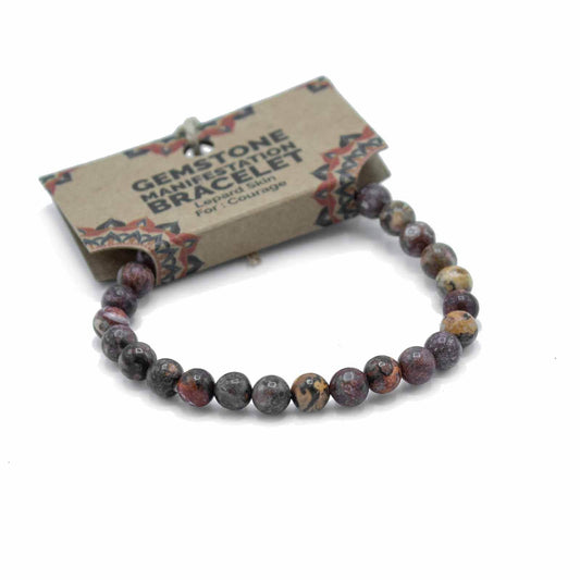 Leoparden Jaspis Manifestation Armband - Courage - Armschmuck - Hauttempel
