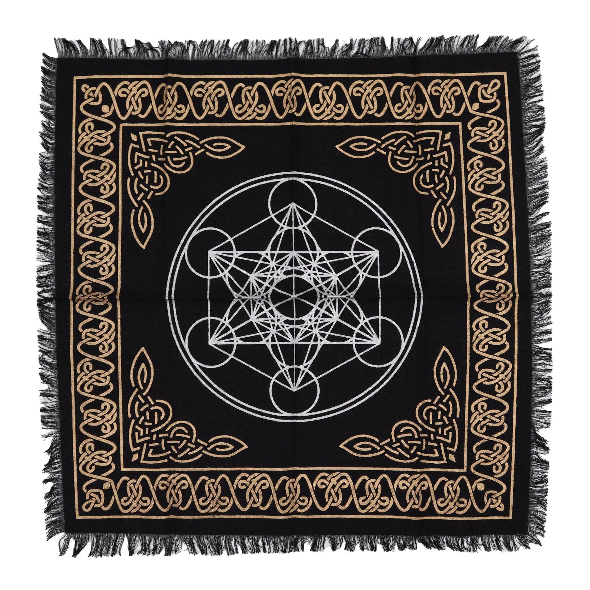 Esoterisches Altartuch mit Fransen - Chakra Diagramm - Esoteric Altar Cloth - Hauttempel