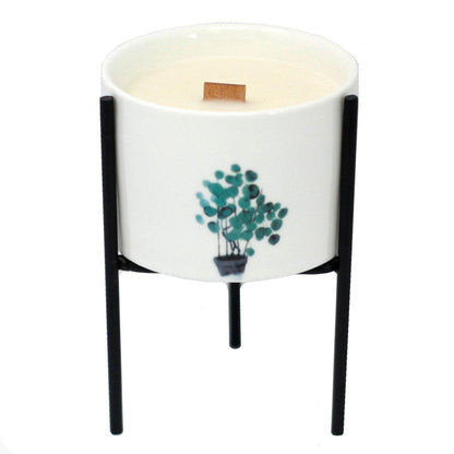 Kerzenhalter 3er Set passend zu mittlere und große Sojawachskerzen - 3x Iron Botanical Candle Holder - Hauttempel