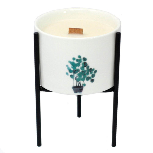 Kerzenhalter 3er Set passend zu mittlere und große Sojawachskerzen - 3x Iron Botanical Candle Holder - Hauttempel