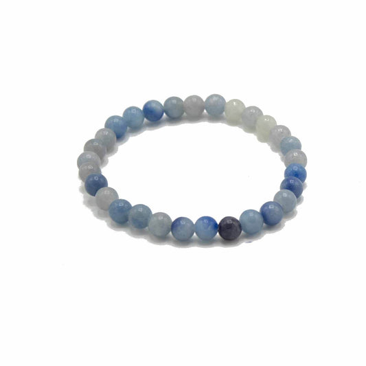 Blauer Spitzen Achat Manifestation Armband - Independence - Armschmuck - Hauttempel