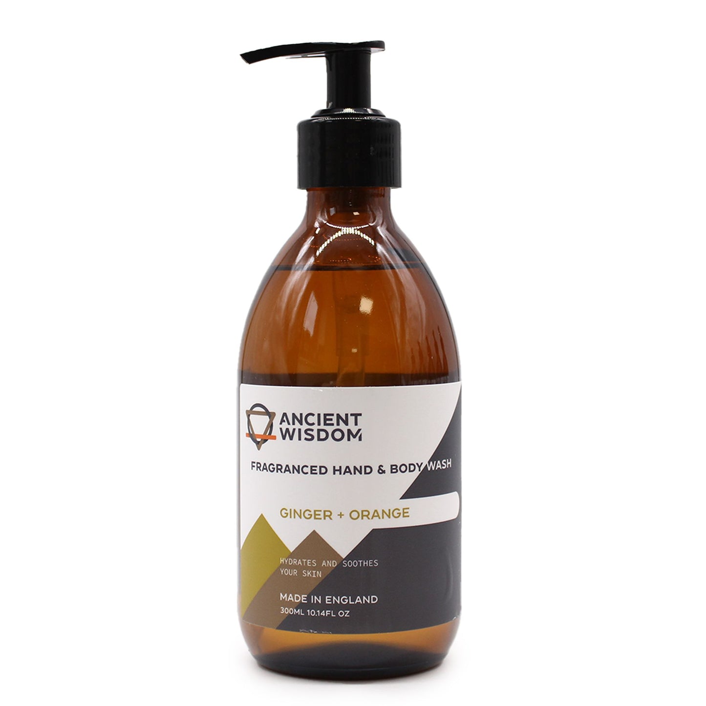 Hand- & Duschgel Ingwer und Orange – Flasche frontal, Freisteller