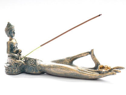 Buddha - Räuchergefäß & Halter "Hand" - Antik Finish