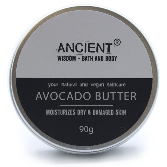 Körperbutter Avocado – Dose aufrecht, Frontansicht, Freisteller
