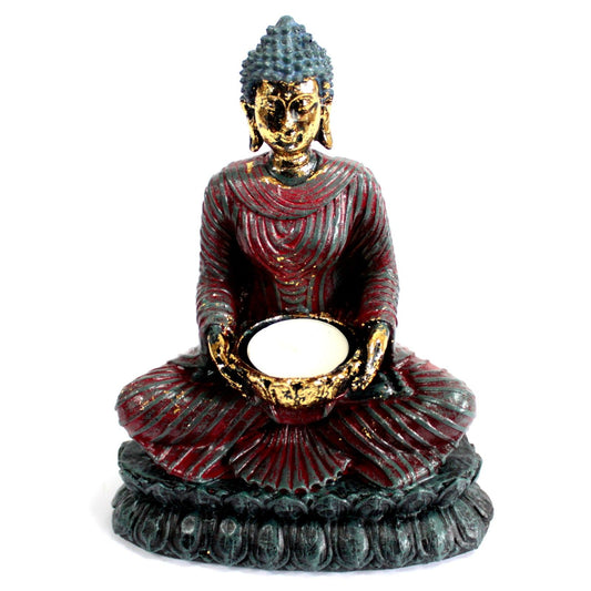 Buddha-Kerzenhalter - Antik Finish