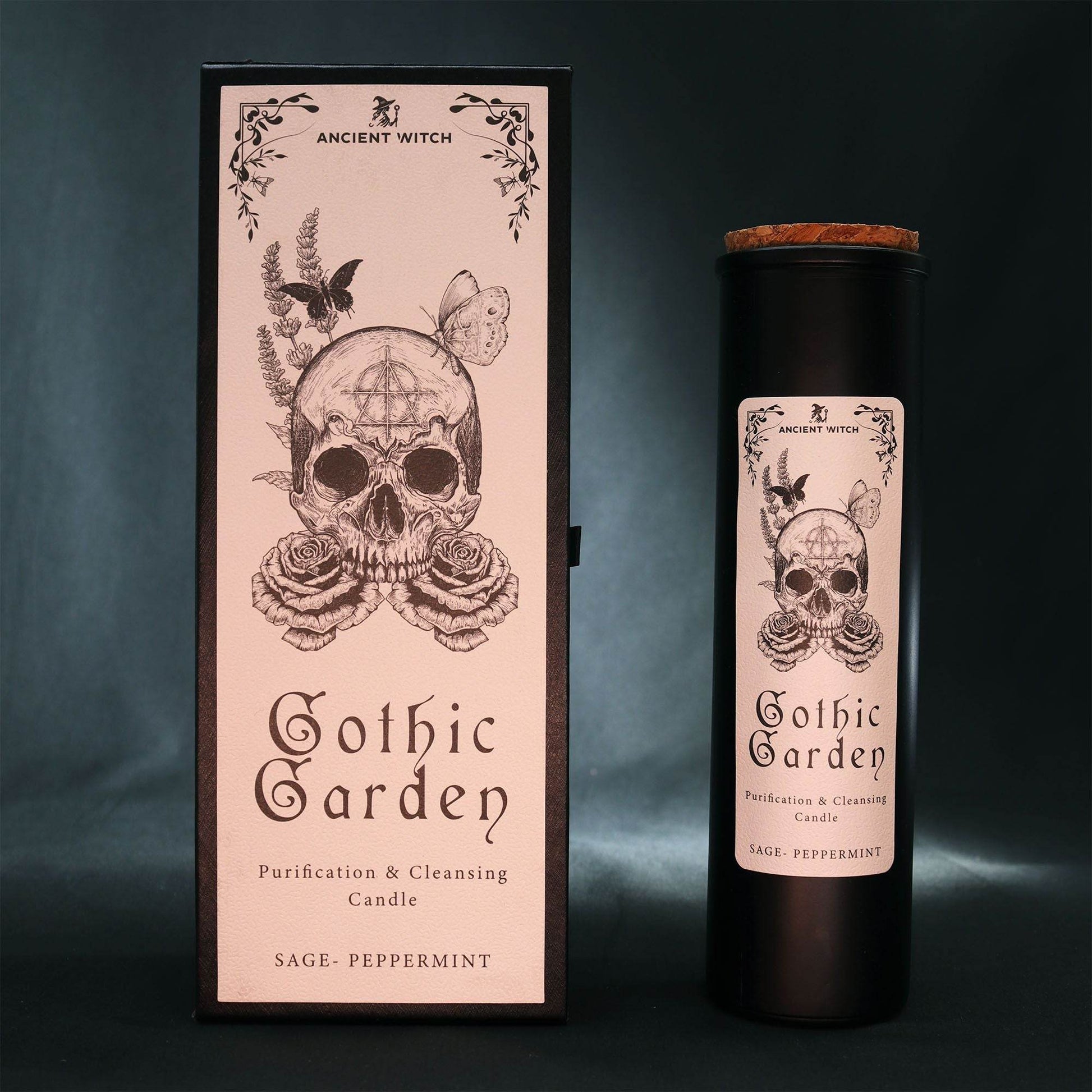 Hexen-Reinigungskerzen - Gothic Garden - Salbei & Pfefferminze - Ancient Witch Purification Candles - Hauttempel