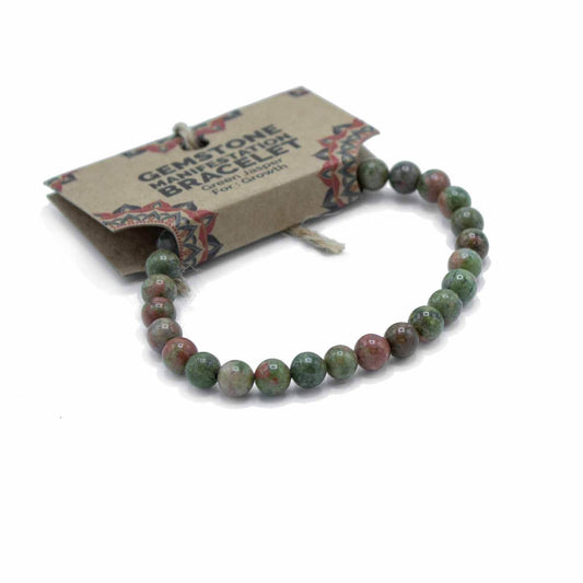Grüner Jaspis Manifestation Armband - Growth - Armschmuck - Hauttempel