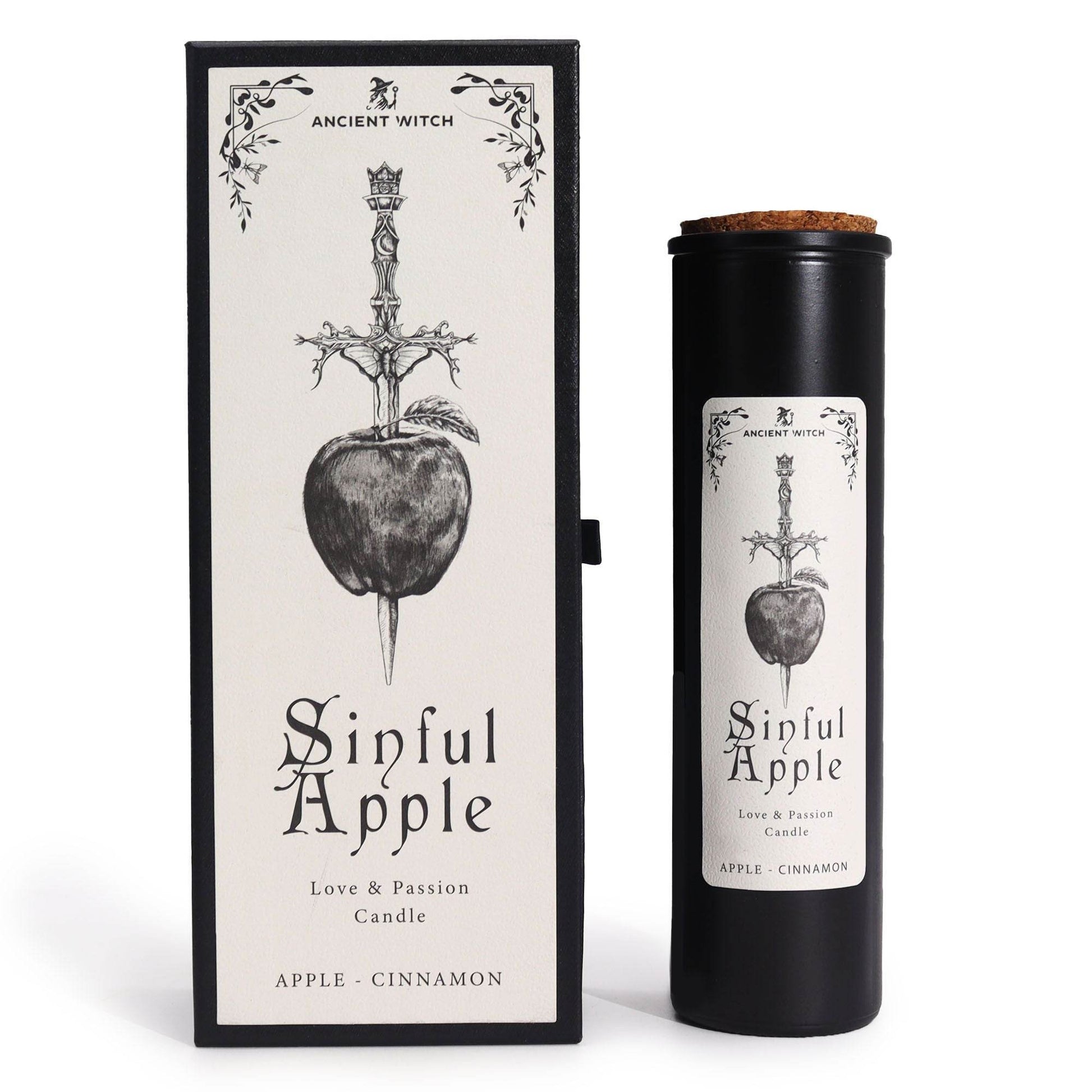 Hexen-Reinigungskerze - Sündiger Apfel - Apfel & Zimt - Ancient Witch Purification Candles - Hauttempel