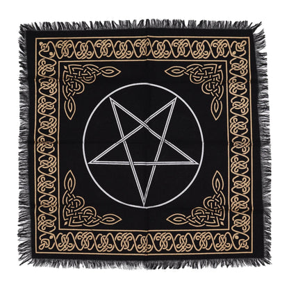 Esoterisches Altartuch mit Fransen - Pentagon - Esoteric Altar Cloth - Hauttempel