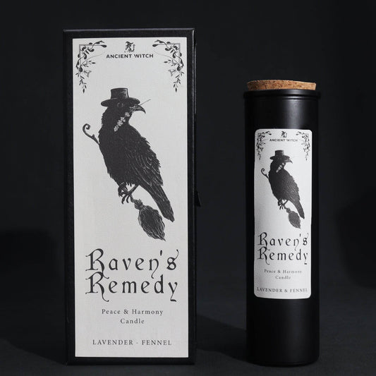 Hexen-Reinigungskerze - Ravens' Remedy - Lavendel & Fenchel - Ancient Witch Purification Candles - Hauttempel