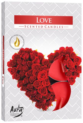 Duft-Teelichter - Liebe - Love  (6-er Set)