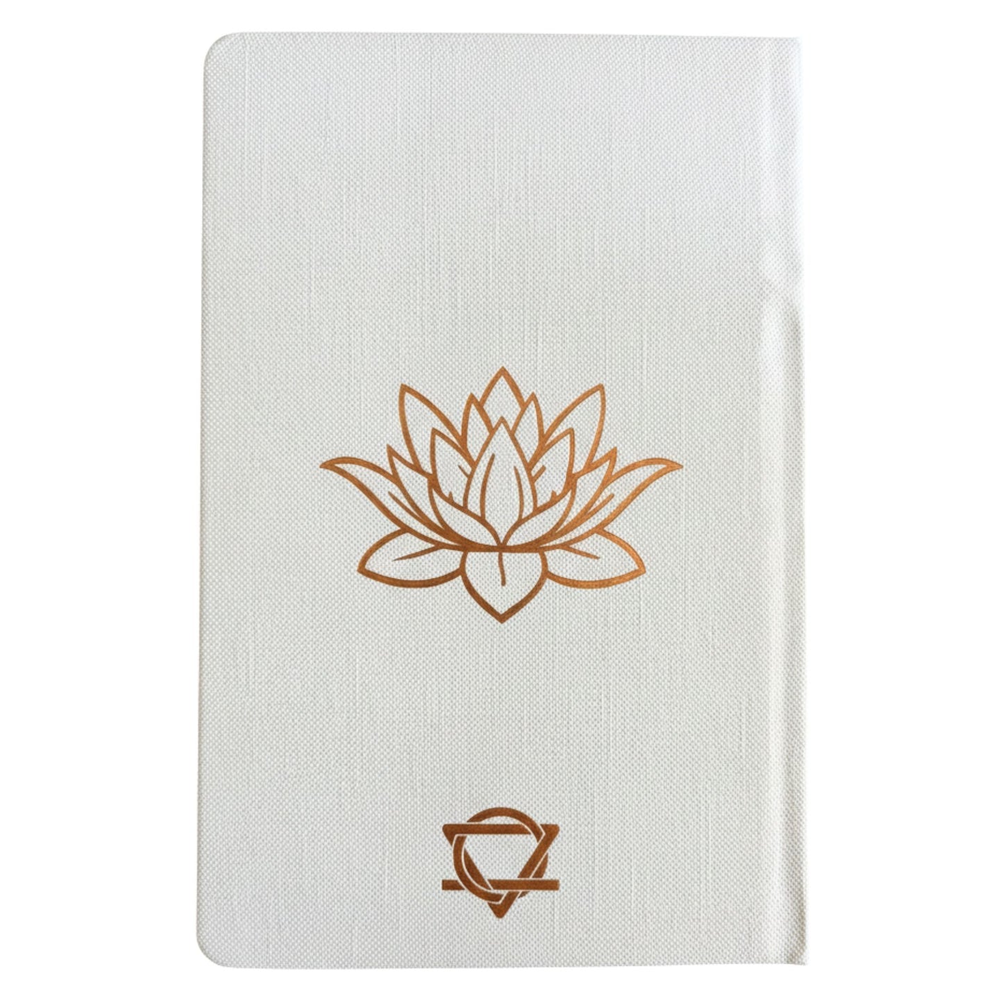 Achtsamkeitsjournal Tree of Life – Rückcover mit Lotus-Motiv