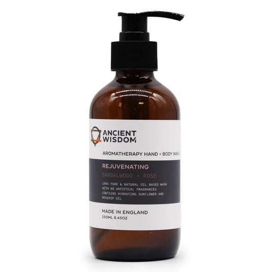 Aromatherapie Hand- & Body Wasch- & Duschgel Sandelholz & Rose - 250ml