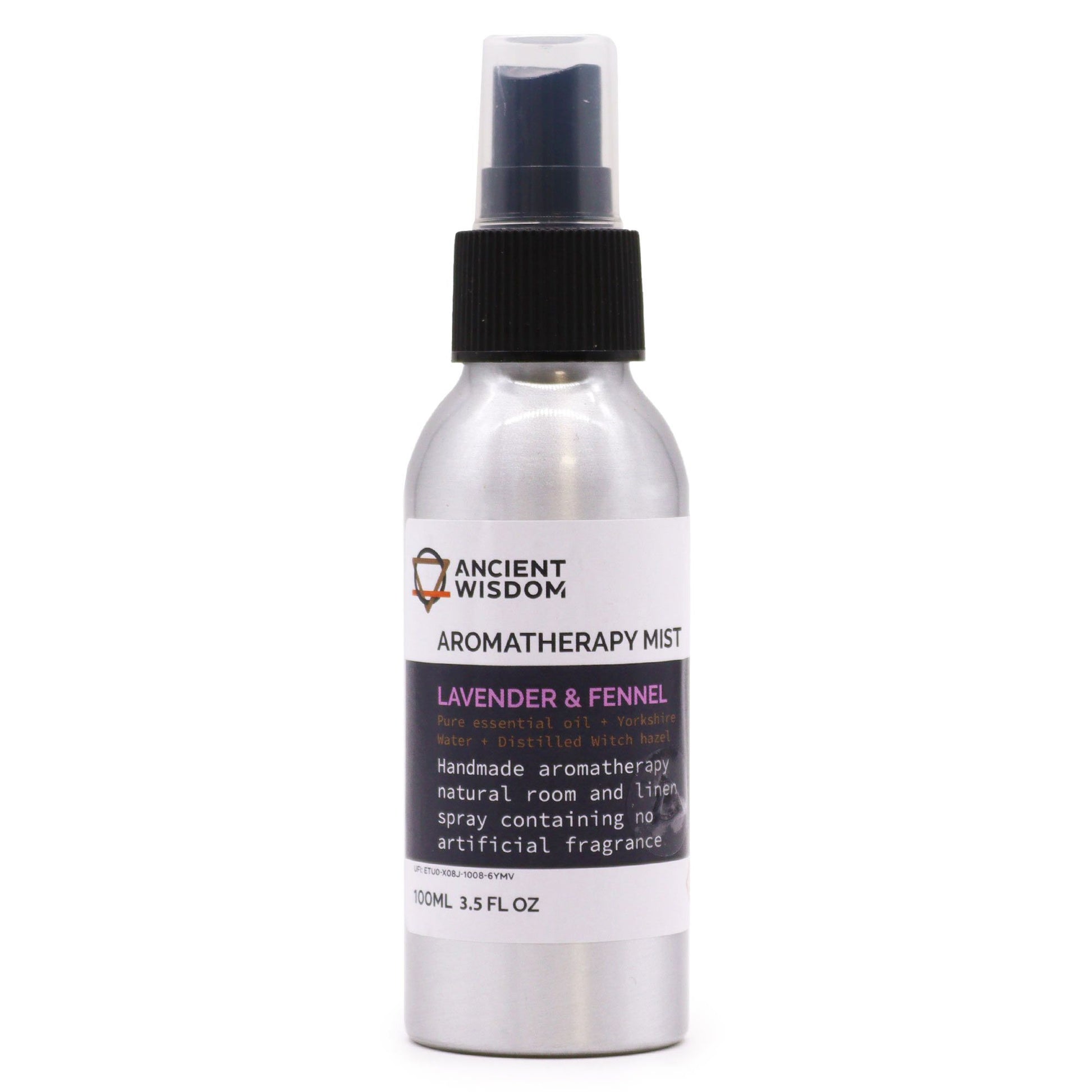 Aromatherapie Raumspray Lavendel und Fenchel – 100-ml-Flasche mit Pumpsprühkopf, Freisteller