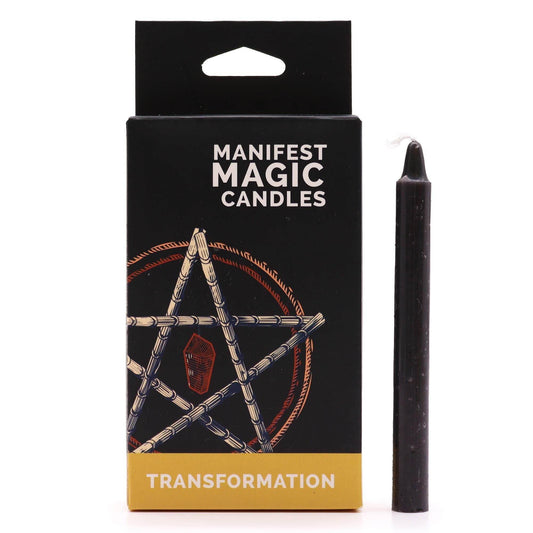 Transformation Manifestation Kerzen Schwarz (12-er Set) - Magic Candles for Manifestation - Hauttempel