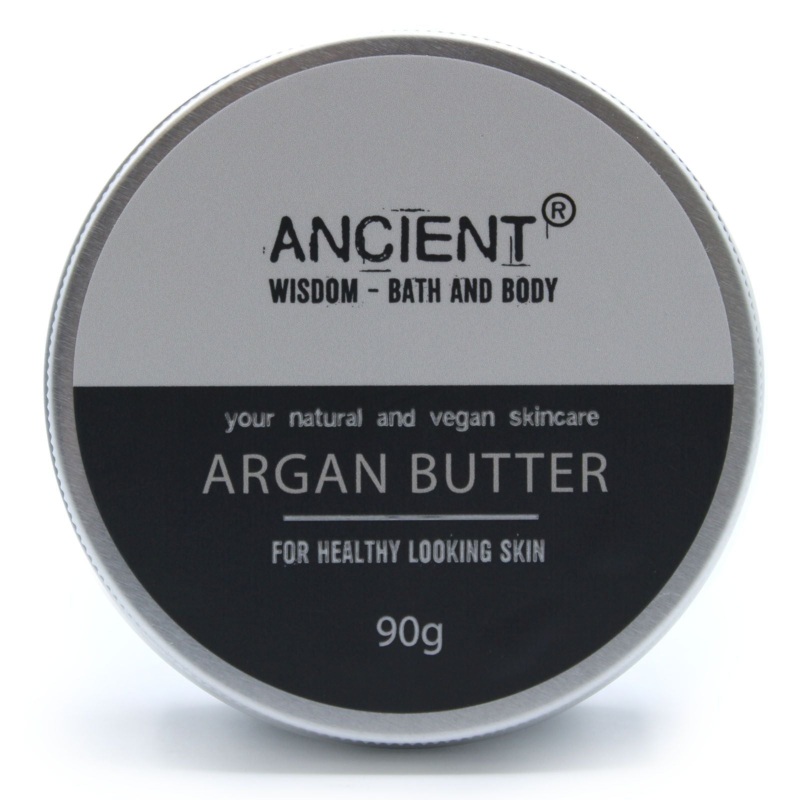 Körperbutter Argan – Dose aufrecht, Frontansicht, Freisteller