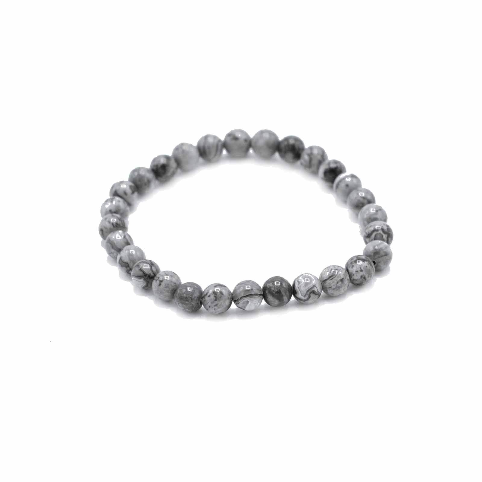 Grauer Karten Jaspis Manifestation Armband - Prosperity - Armschmuck - Hauttempel