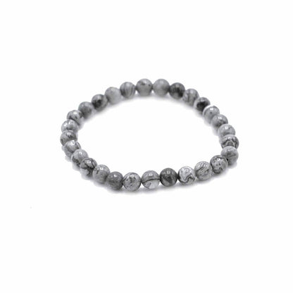 Grauer Karten Jaspis Manifestation Armband - Prosperity - Armschmuck - Hauttempel
