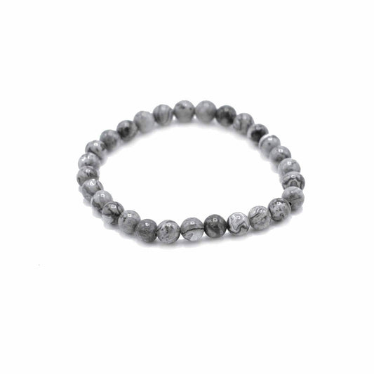 Grauer Karten Jaspis Manifestation Armband - Prosperity - Armschmuck - Hauttempel
